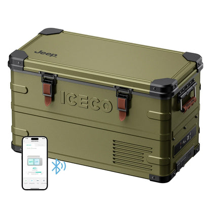 Jeep APL35 Dual Zone Aluminum Freezer in Olive | ICECO | 35L