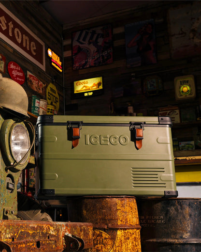 Jeep APL35 Dual Zone Aluminum Freezer in Olive | ICECO | 35L