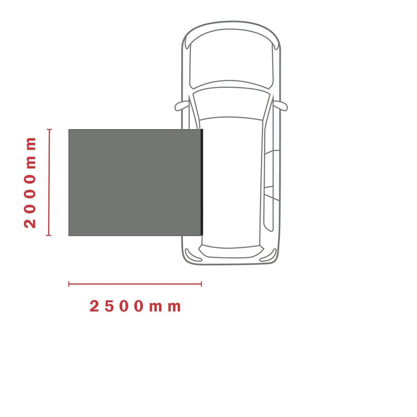 KOZI SIDE AWNING 2 X 2.5M