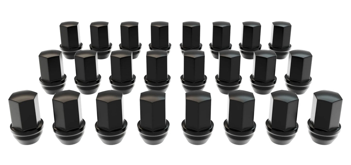 AEV Black Lugnut Kit 24 Piece 14x1.5 OE Style 7/8 Hex 1.78