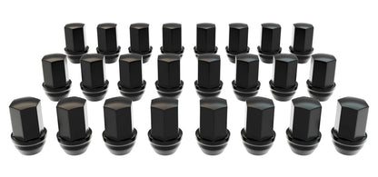 AEV Black Lugnut Kit 24 Piece 14x1.5 OE Style 7/8 Hex 1.78