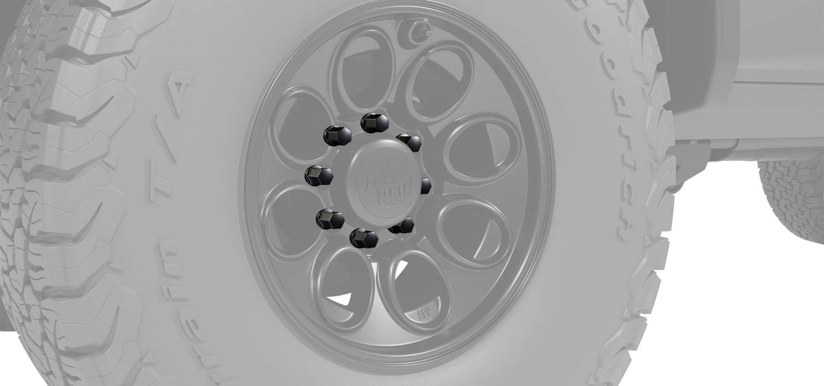 AEV Black Lugnut Kit 24 Piece 14x1.5 OE Style 7/8 Hex 1.78