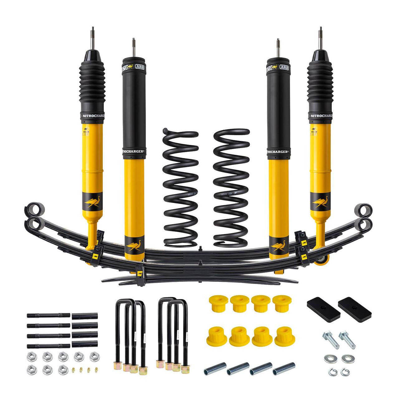 ARB Nitro Plus Kit FR 2 in/0 lb, RR 2 in/0 lb 1010K - Toyota Tacoma 2016-23 - front and rear lift