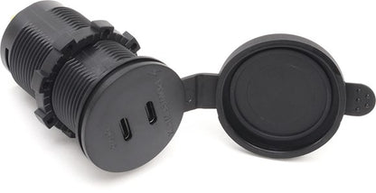 Powerwerx Panel Mount Dual USB Type C QC4.0 Fast Device Charger