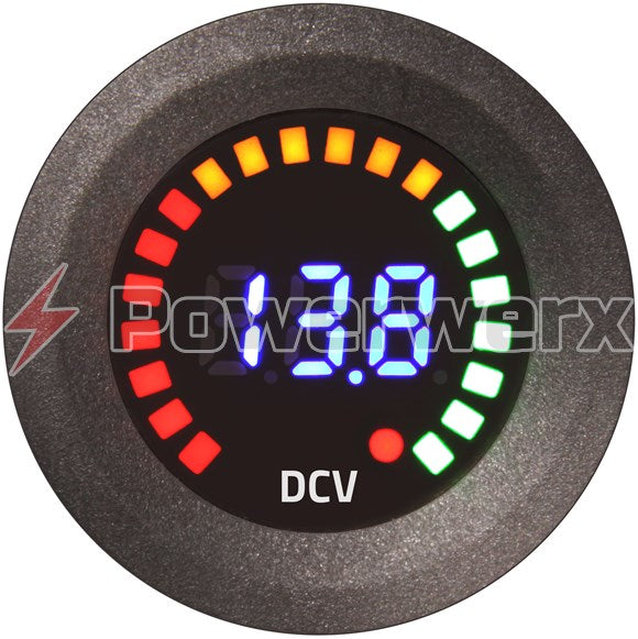 Powerwerx Panel Mount Segmented Digital Volt Meter – Pacific Upfitters