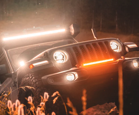 Heretic Jeep Wrangler Rubicon LED Fog Light Kit (2018-2020) - Steel Bumper
