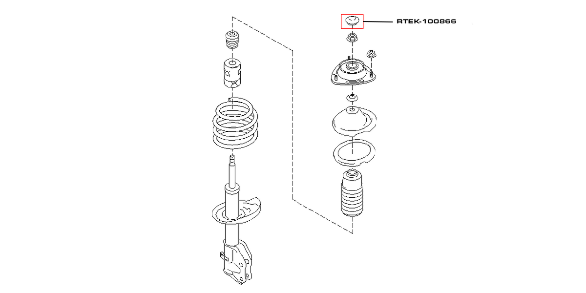 Front Strut Mount Dust Cap - Fits Global Subaru Models