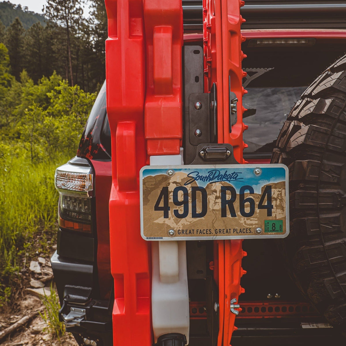 Rotopax / Maxtrax Mount | With License Plate Mount and Light | Raw - Unfinished