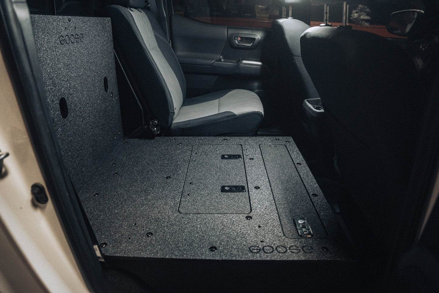 Toyota Tacoma 2005-2023 2nd and 3rd Gen Double Cab Version 2 - Second Row Seat Delete Plate System