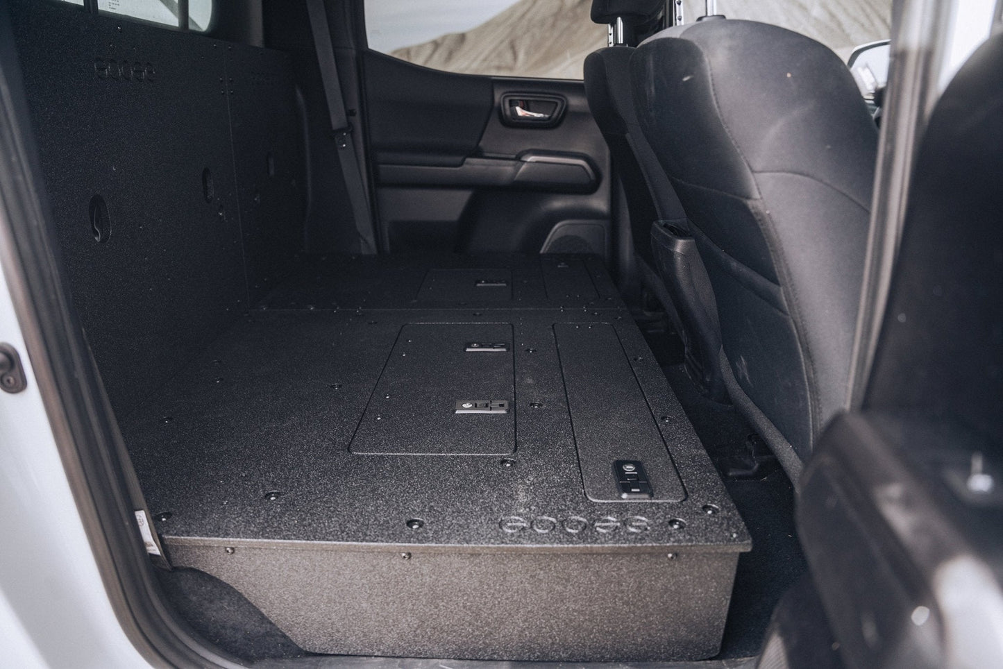 Toyota Tacoma 2005-2023 2nd and 3rd Gen Double Cab Version 2 - Second Row Seat Delete Plate System