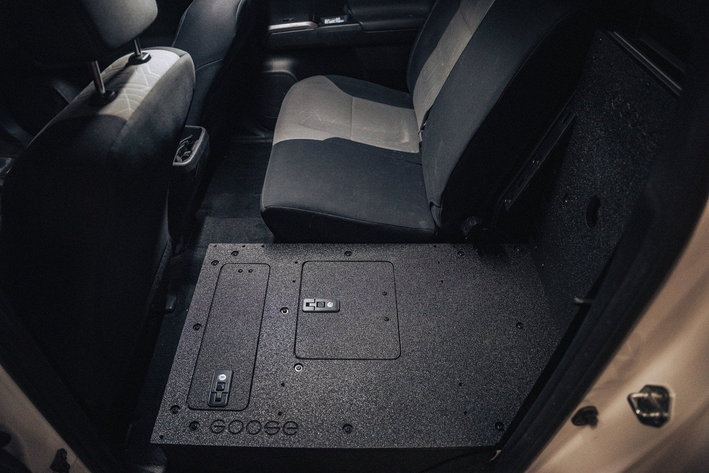 Toyota Tacoma 2005-2023 2nd and 3rd Gen Double Cab Version 2 - Second Row Seat Delete Plate System