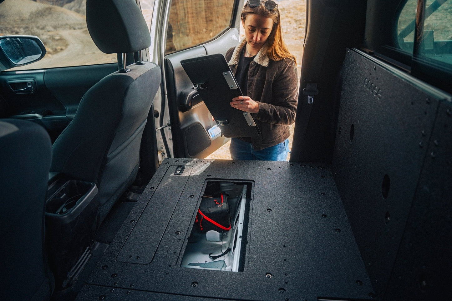 Toyota Tacoma 2005-2023 2nd and 3rd Gen Double Cab Version 2 - Second Row Seat Delete Plate System