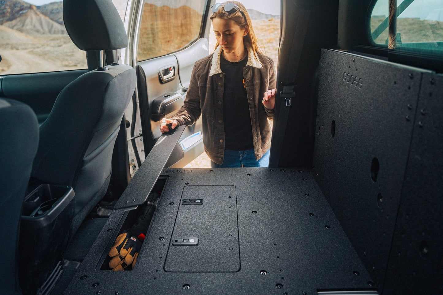 Toyota Tacoma 2005-2023 2nd and 3rd Gen Double Cab Version 2 - Second Row Seat Delete Plate System