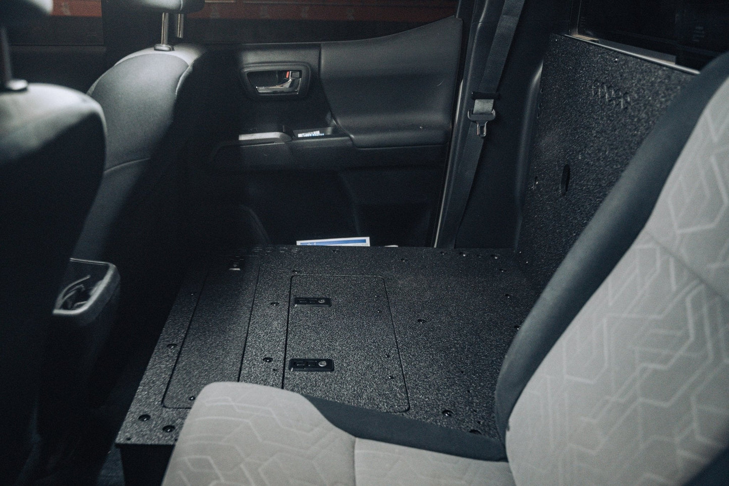 Toyota Tacoma 2005-2023 2nd and 3rd Gen Double Cab Version 2 - Second Row Seat Delete Plate System