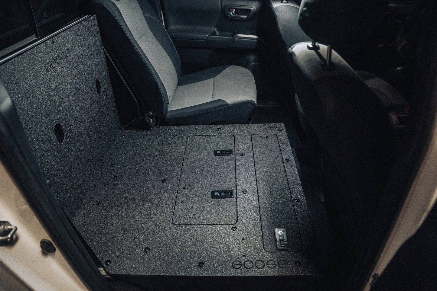 Toyota Tacoma 2005-2023 2nd and 3rd Gen Double Cab Version 2 - Second Row Seat Delete Plate System