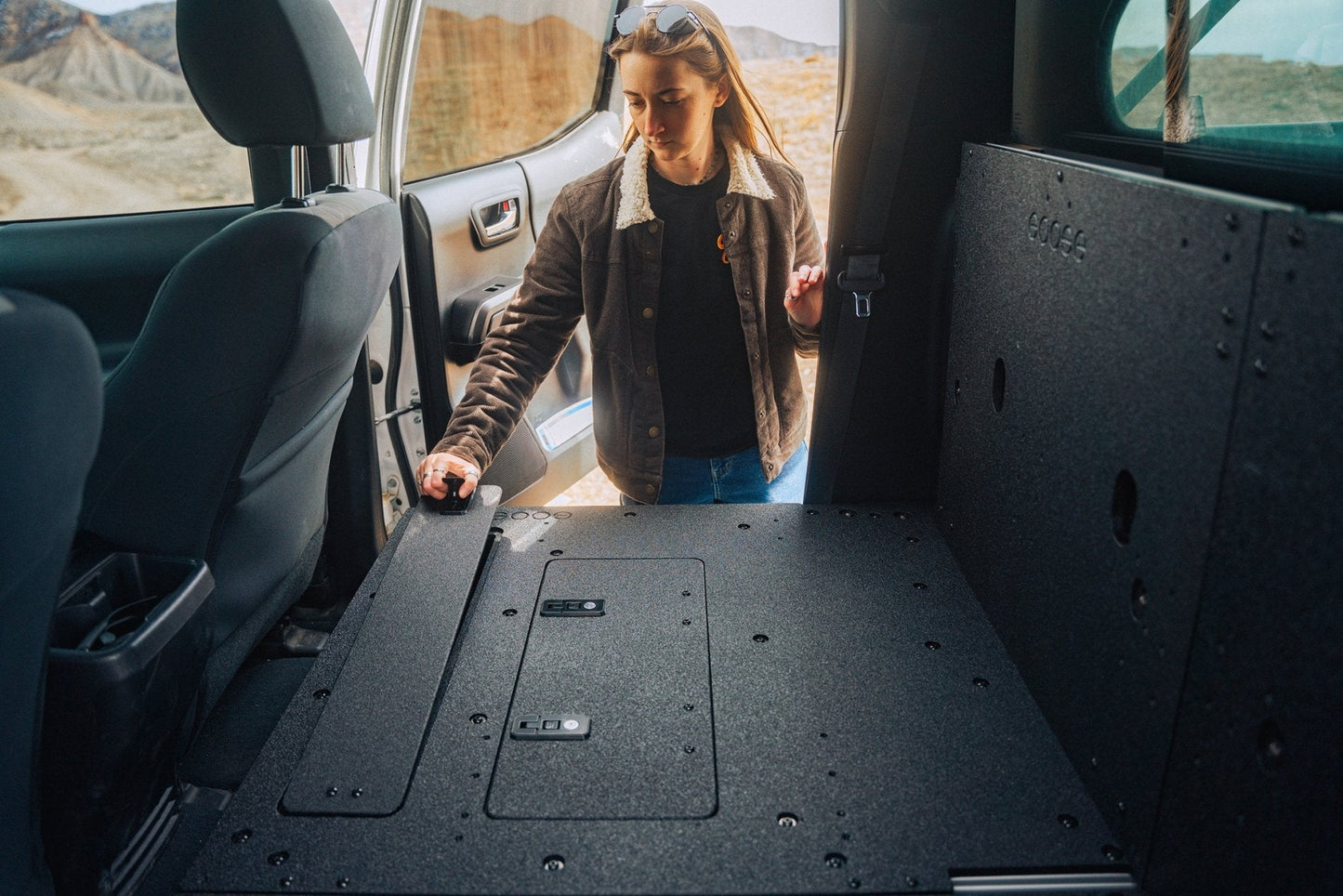 Toyota Tacoma 2005-2023 2nd and 3rd Gen Double Cab Version 2 - Second Row Seat Delete Plate System