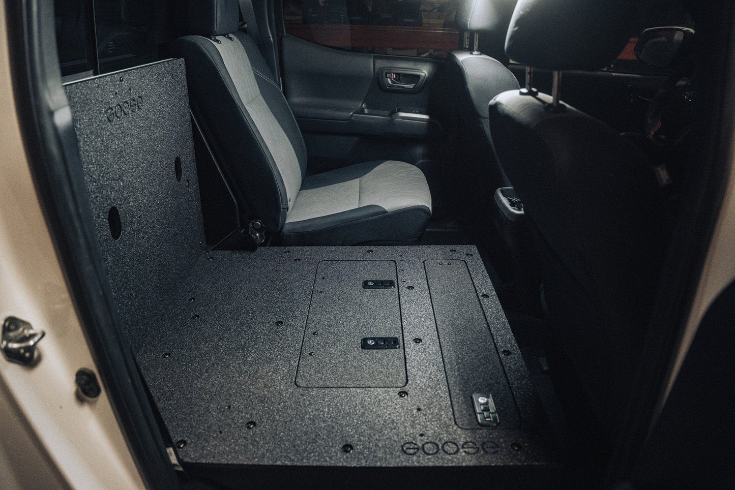 Toyota Tacoma 2005-2023 2nd and 3rd Gen Double Cab Version 2 - Second Row Seat Delete Plate System