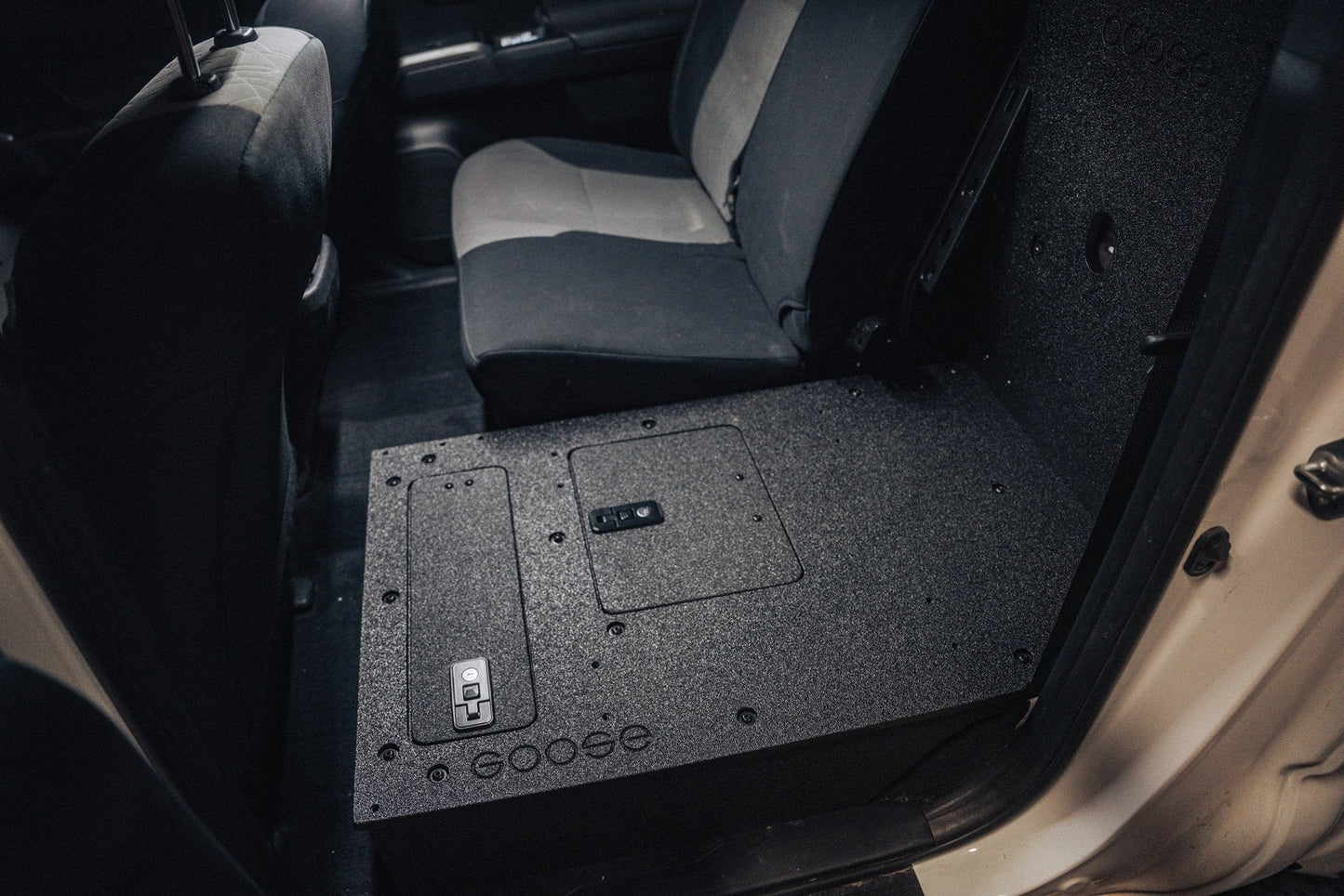 Toyota Tacoma 2005-2023 2nd and 3rd Gen Double Cab Version 2 - Second Row Seat Delete Plate System