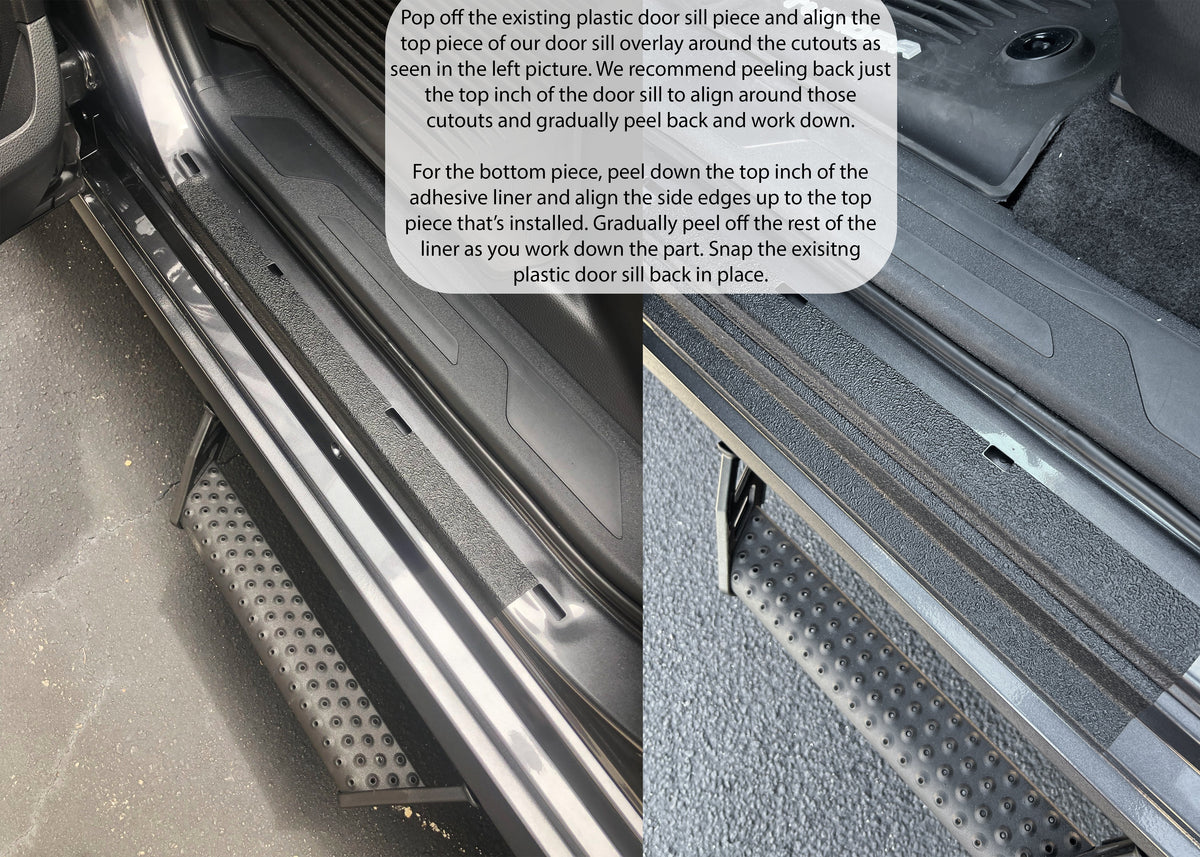 Door Sill Protection Overlays Fits 2022-2027 Toyota Tundra