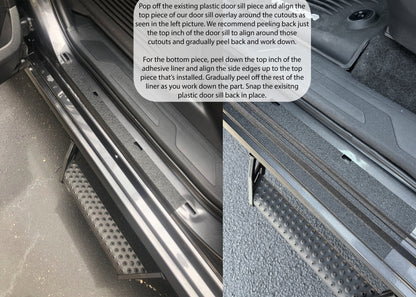 Door Sill Protection Overlays Fits 2022-2027 Toyota Tundra