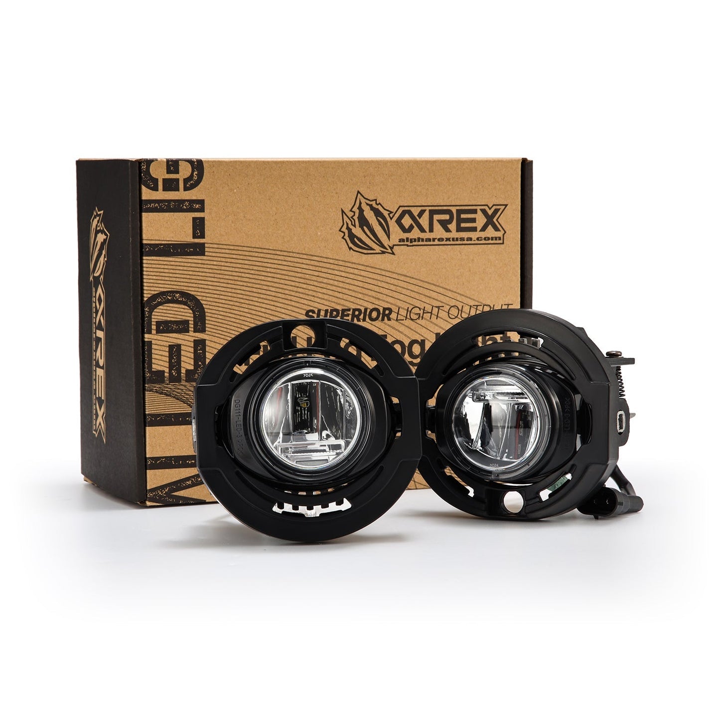 Universal Chrysler/Dodge/Jeep LED Projector Fog Lights (White Output Only) | AlphaRex
