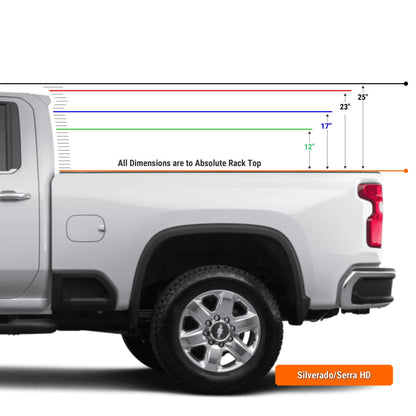 XTR1 Bed Rack for Chevrolet Silverado & GMC Sierra 2500HD / 3500HD