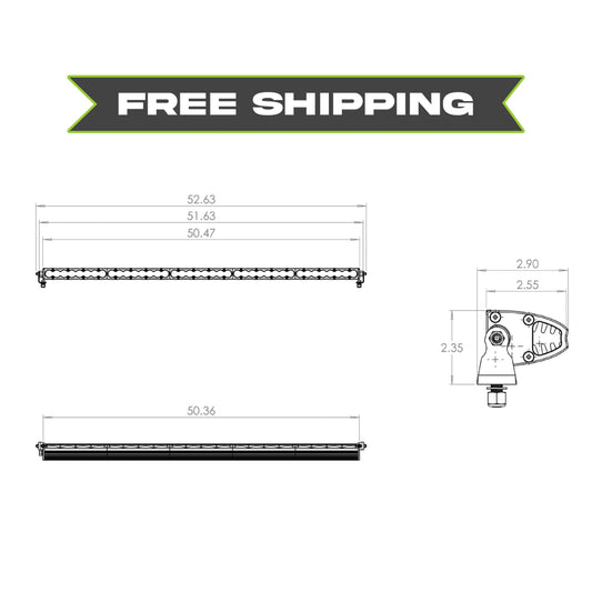 Baja Designs 50 Inch LED Light Bar Amber Driving Combo Pattern S8 Series Baja Designs