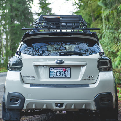 heretics ba-2 pod light mounted as a chase light on a subaru crosstrek