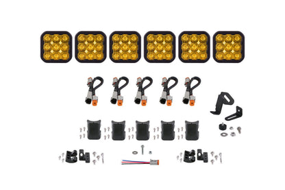 Diode Dynamics | SS5 CrossLink 6-Pod LED Lightbar ( one )-Lighting-Diode Dynamics-Yellow Driving-upTOP Overland