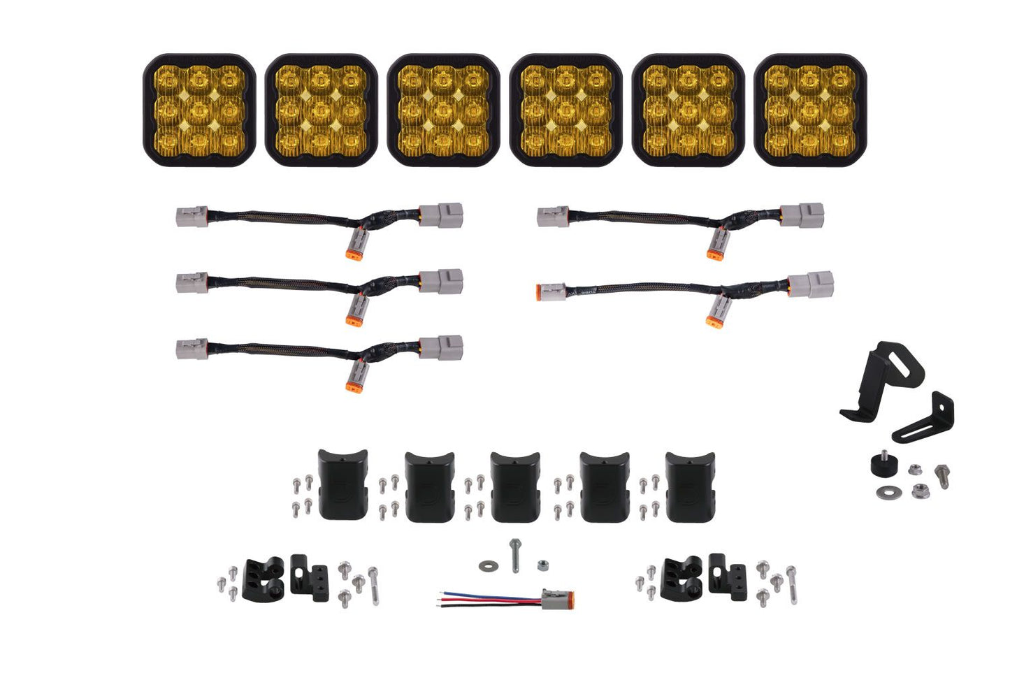 Diode Dynamics | SS5 CrossLink 6-Pod LED Lightbar ( one )-Lighting-Diode Dynamics-Yellow Driving-upTOP Overland