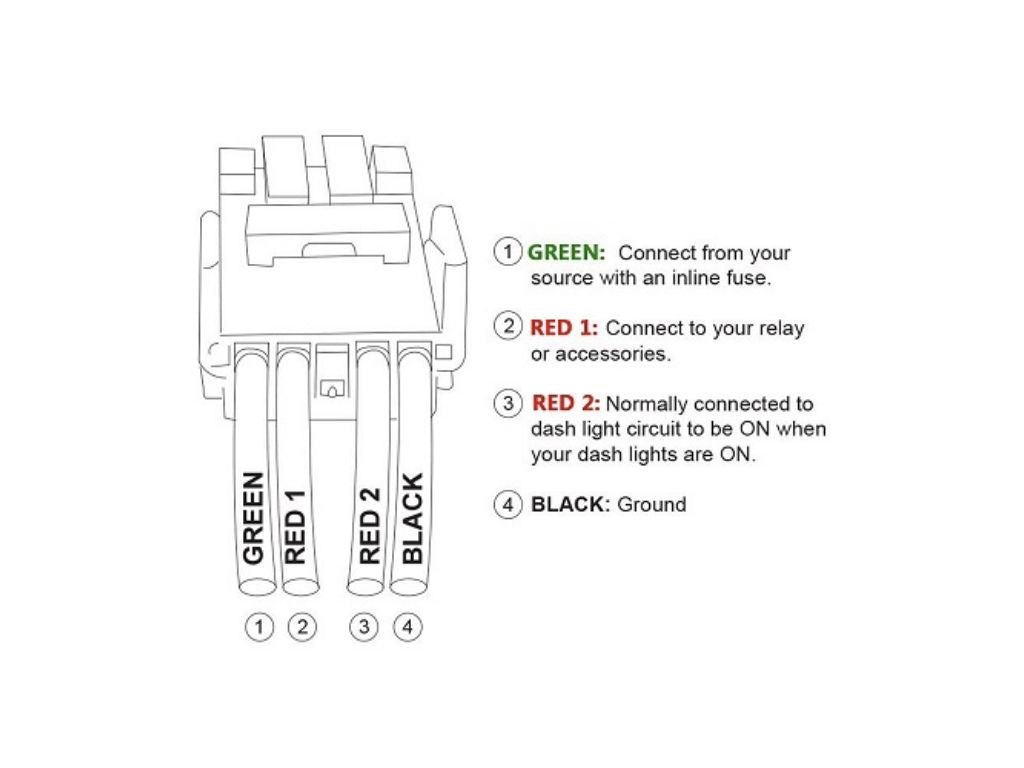 Wiring Diagram - Toyota OEM style LED light bar switch - Cali Raised LED